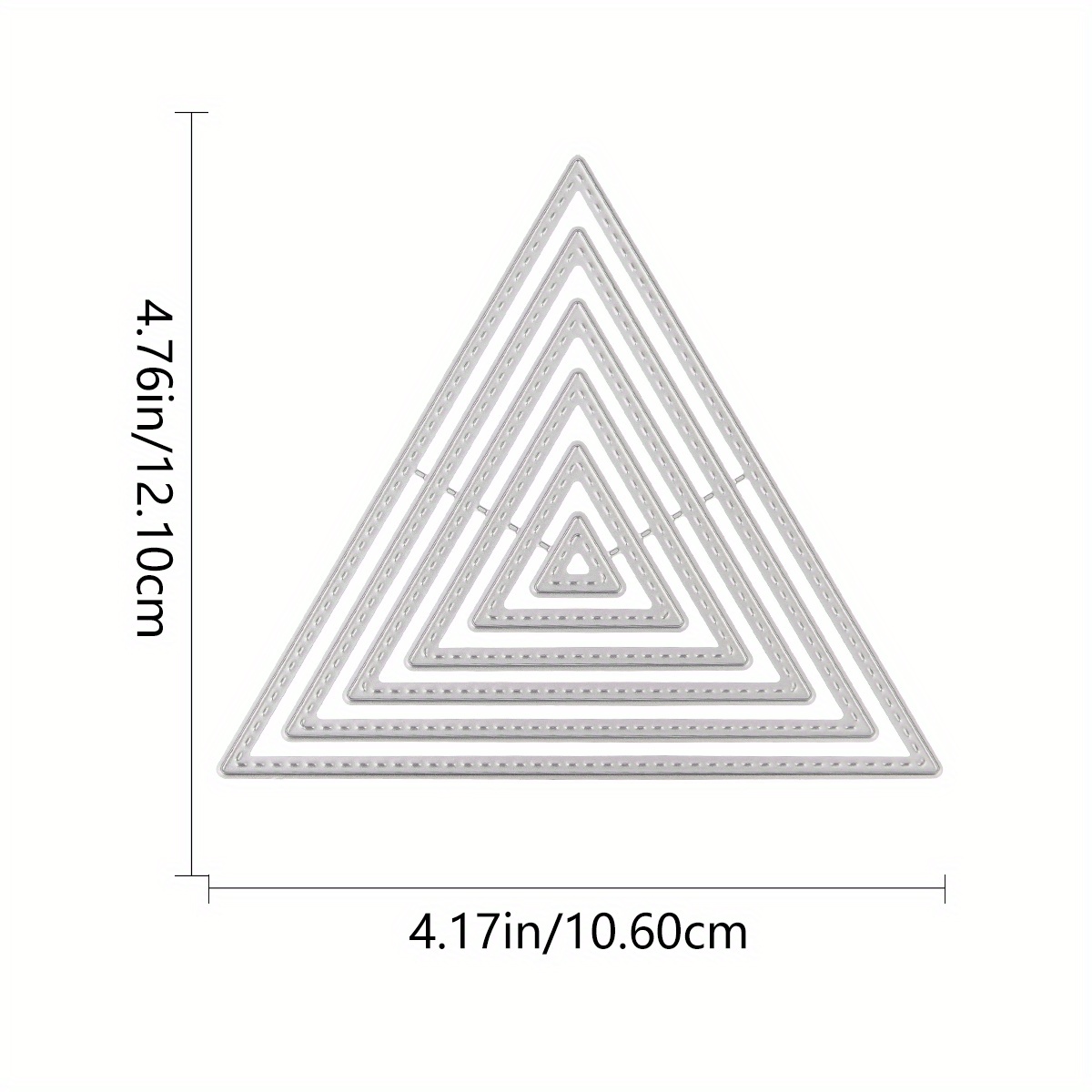 TEMU Multiple Triangles Cutting Dies Cut Stencils Card Paper Craft Diy Template Metal Cutting Dies Album Embossing Scrapbooking