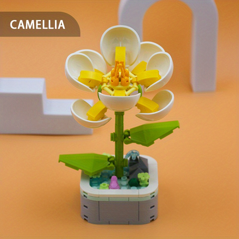 Set di Blocchi da Costruzione a Forma di Fiori, Modello Grande