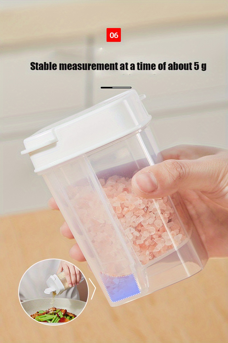 Double Lid Seasoning Jar Seasoning Bottle Salt Storage Box Temu