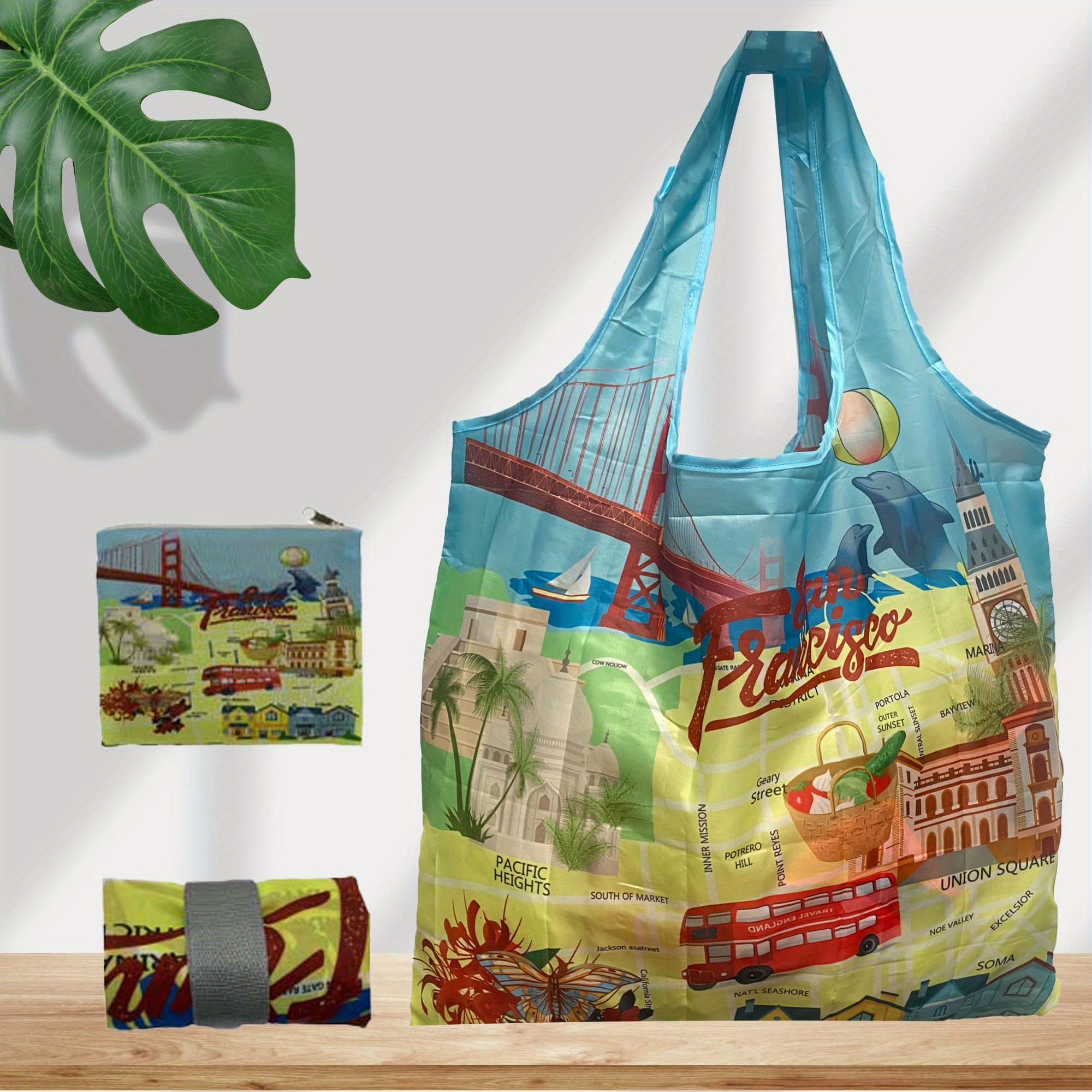 Museum Van Gogh Famous Painting Series Shopping Bag Folding Picture Scroll  Bagseries Shopping Bag Folding Picture Scroll Bag With Mini Zipper - Temu