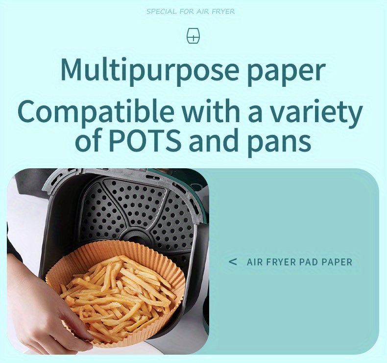 Papier spécial pour friteuse à Air, revêtement en papier jetable, Non  collant et absorbant l'huile