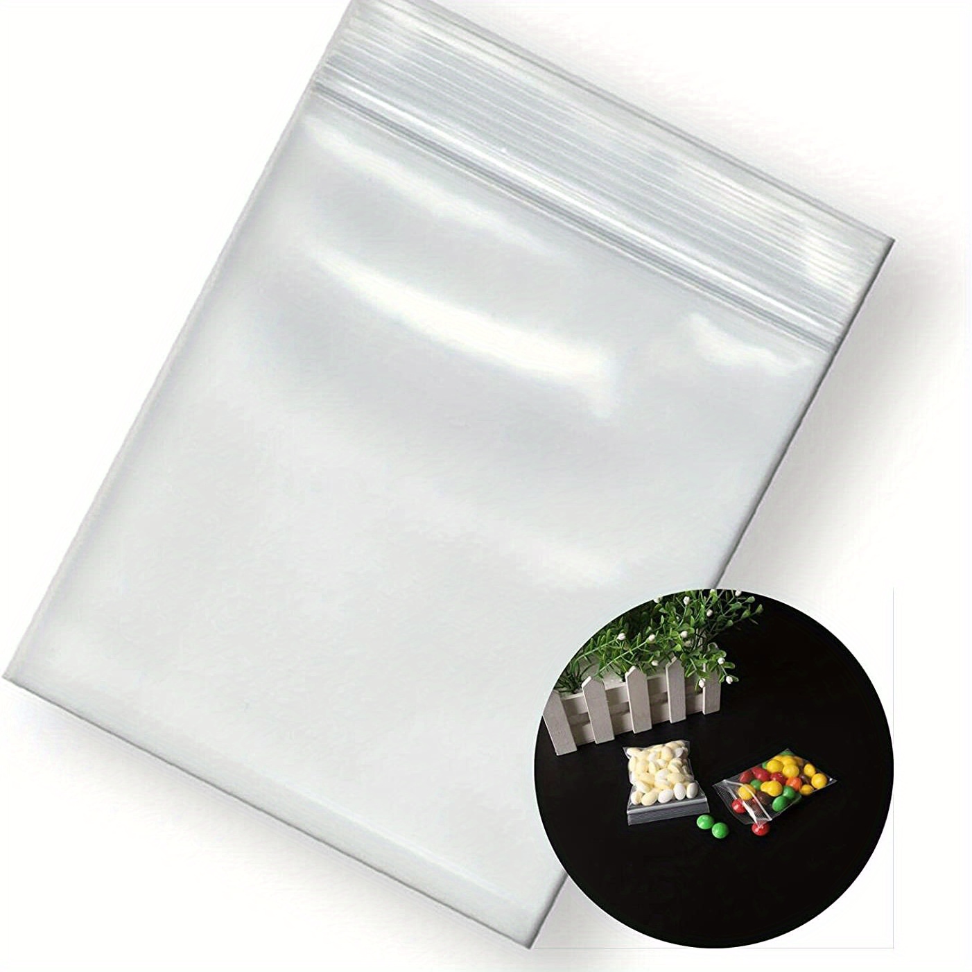  4 x 4 Clear Plastic Reclosable Zip poly Bags with Resealable  Lock Seal Zipper 500 Pack : Industrial & Scientific