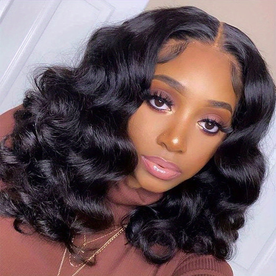 100% Human Hair Wigs Pre plucked Body Wave Wear And Go Wigs - Temu