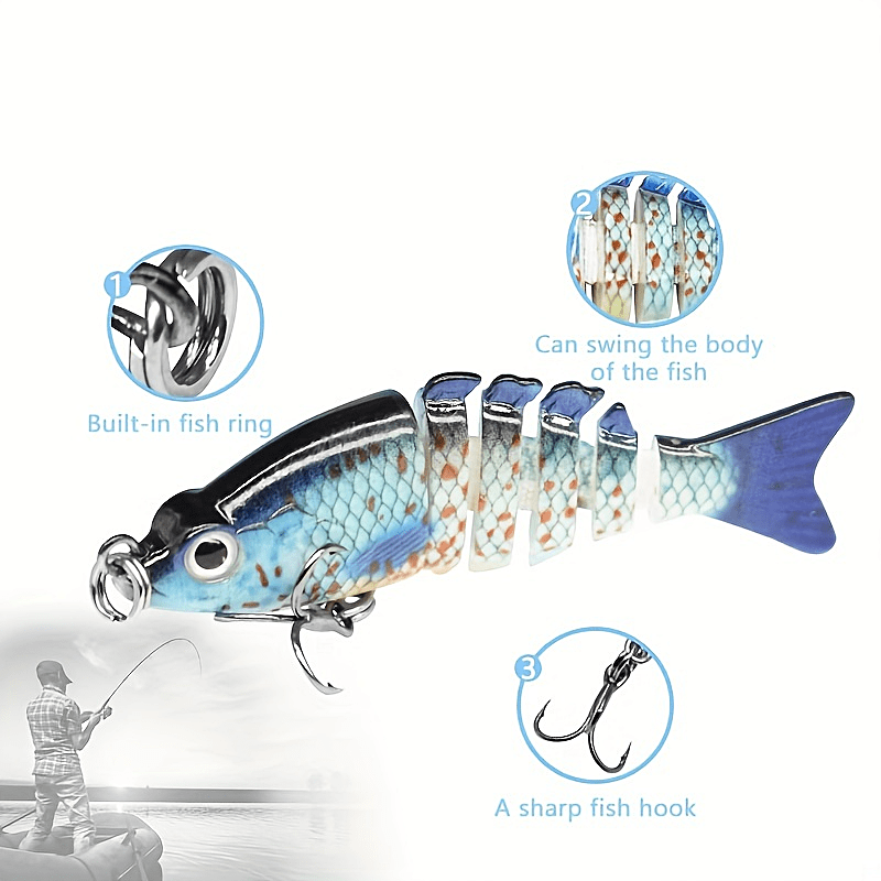 Multi jointed Slow Sinking Fishing Lures Bass Bionic - Temu