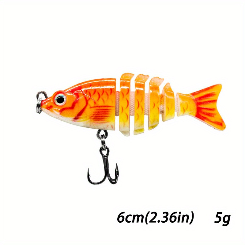  3-Pack, 6 Segmented, Realistic, Multi-Jointed, Slow Sink,  Fishing Lure, Gear, Makes A Great Gift : Sports & Outdoors