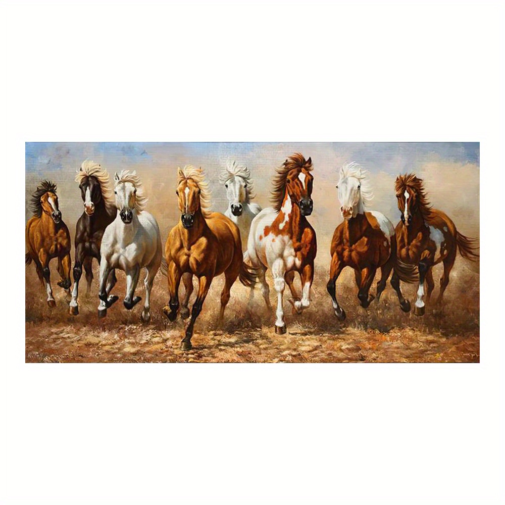 Unframed Canvas Poster Modern Art Running Horses Posters - Temu