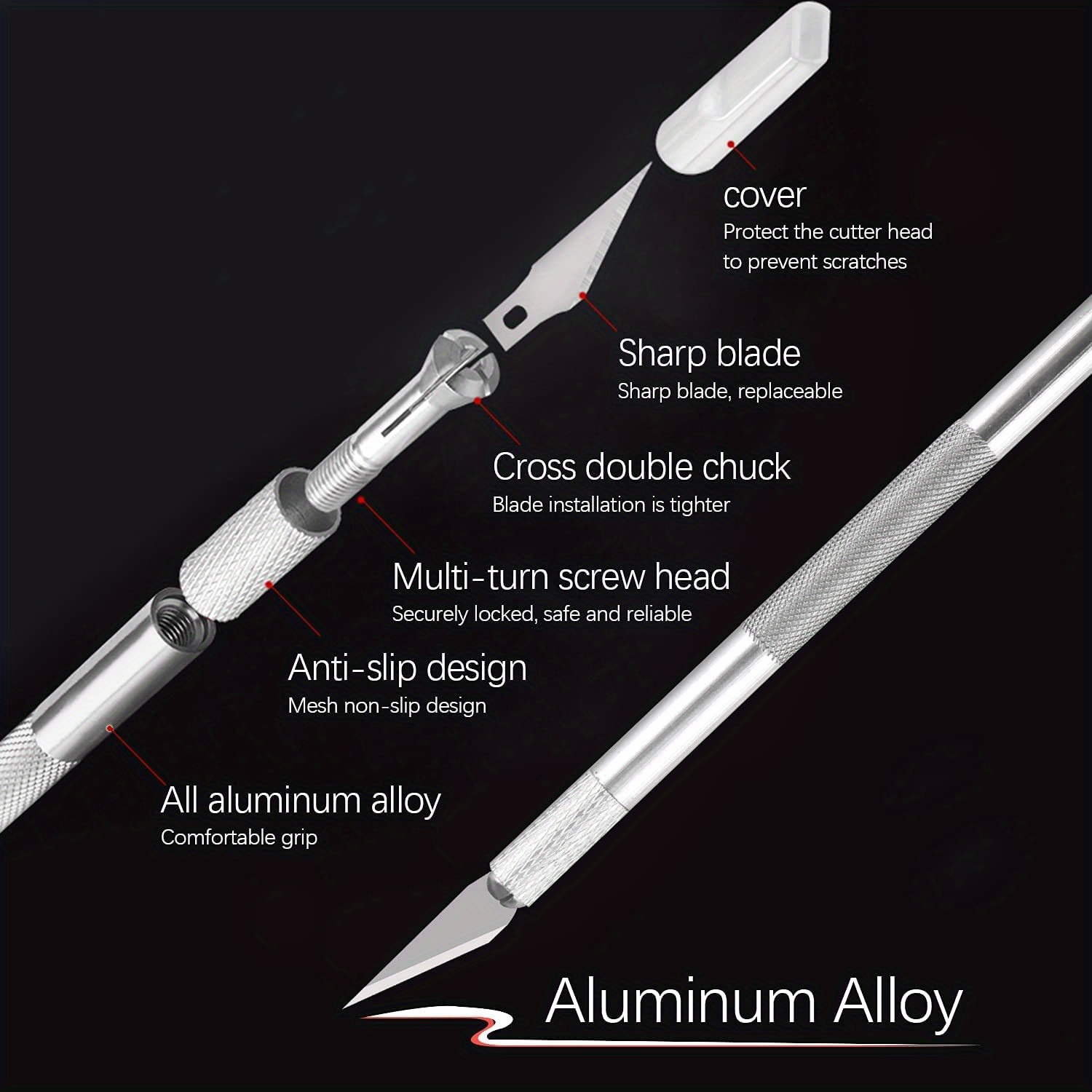 Craft Cutting Stencil Knife Set And A4 Cutting Mat Set Art Craft Blade Cutting Exacto Knifes