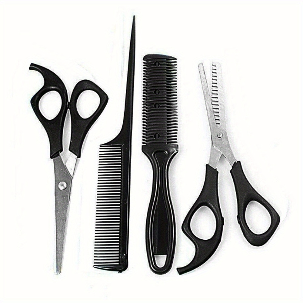 

1/2/3/4pcs Salon Professional Barber Hairdressing Set Hair Cutting Scissors Comb Thinning Shears Flat Teeth Barber Styling Tools