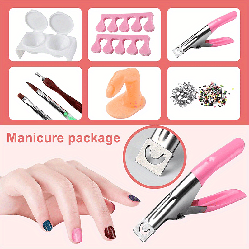 Acrylic Nail Kit 12 Glitter Acrylic Powder Set With - Temu