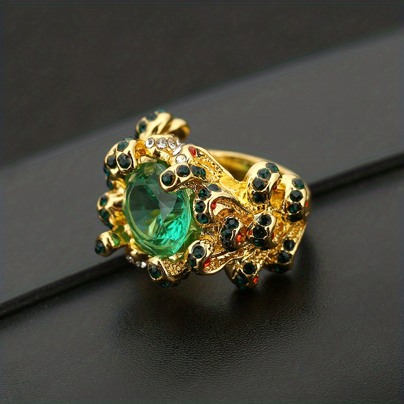 Green hot sale zircon ring