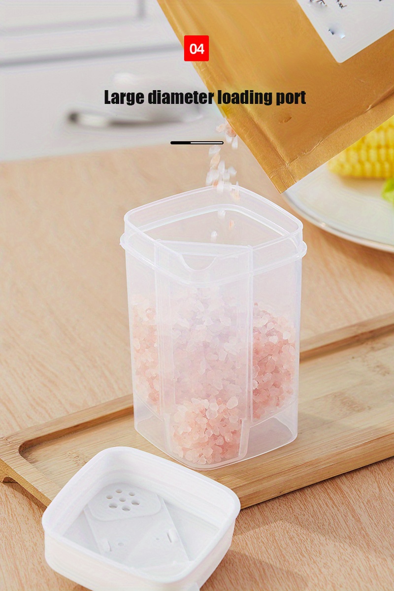 Double Lid Seasoning Jar Seasoning Bottle Salt Storage Box Temu