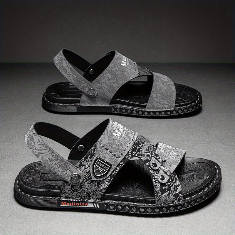 Men's Wear Resistant Non Slip Sandals Quick Drying Comfy Slides Beach Shoes