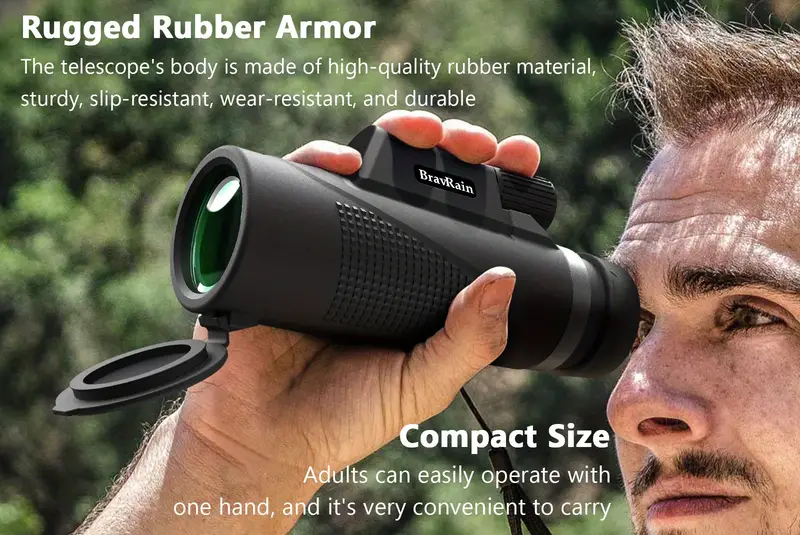 12x50 monocular telescope high powered monocular for cell phone high definition telescope for adults with tripod for bird wildlife watching hunting camping hiking match watching gift for kids friends details 4
