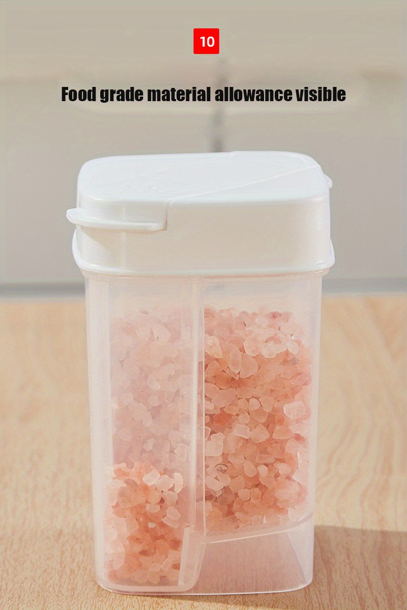 Double Lid Seasoning Jar Seasoning Bottle Salt Storage Box Temu