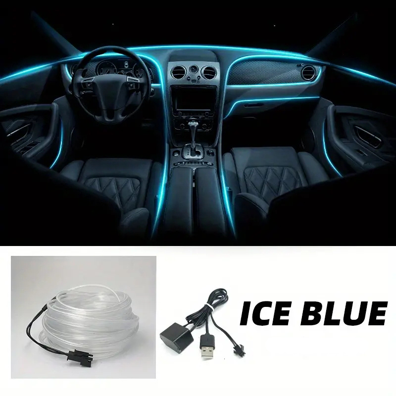 Luz interior del coche, luz de ambiente interior de carga de coche de 12  LED, luz de pie de coche, la mejor de su clase Jadeshay A