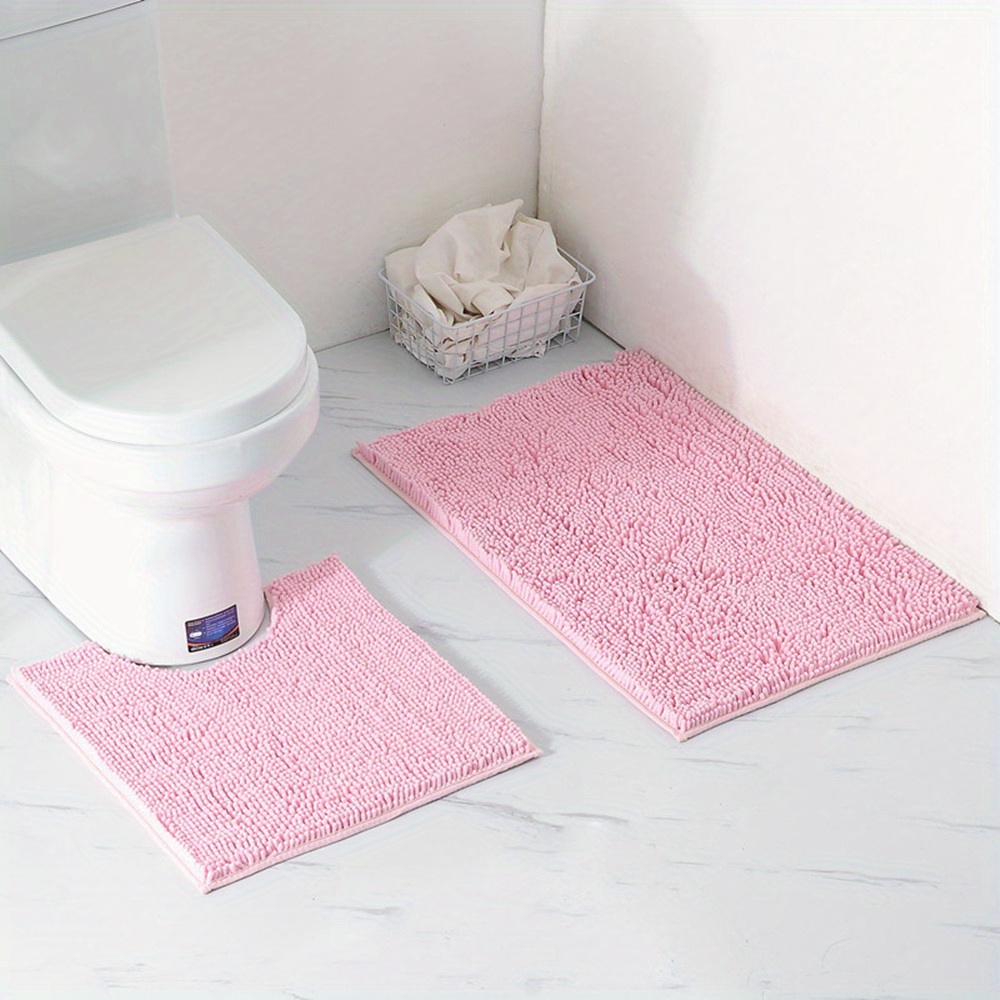 Solid Blush Bath Mat