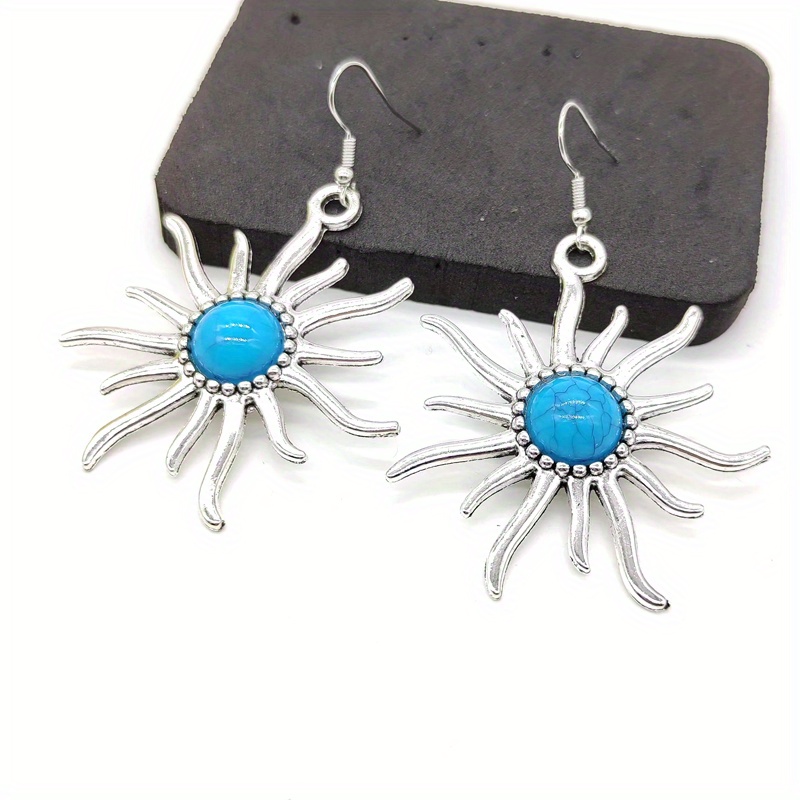 Retro Sun Earrings Sunburst Boho Style Earrings For Women Jewelry