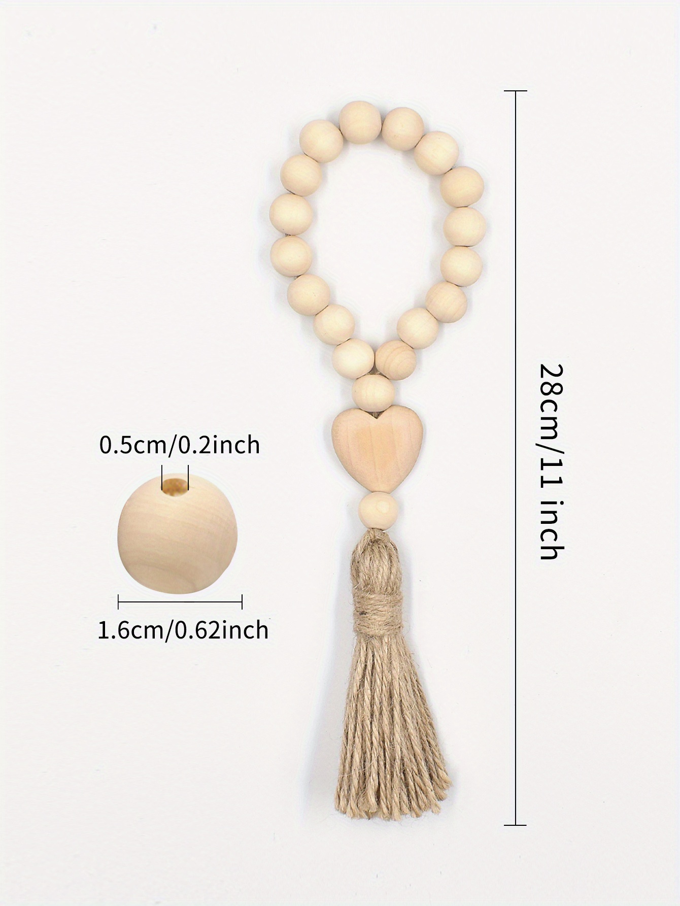 Western Wooden Bead Decoration Craft Vintage Boho Home - Temu