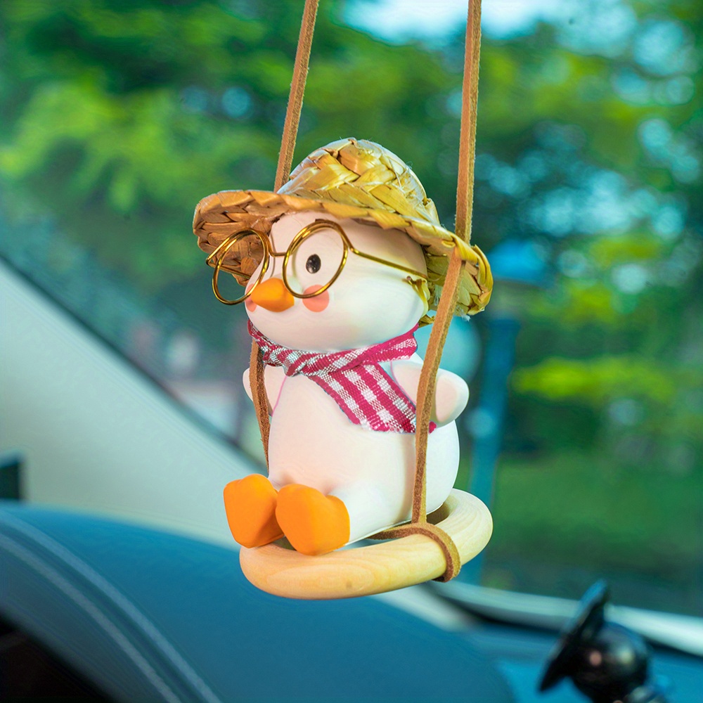 Tohuu Swinging Duck Car Ornament Super Cute Anime Car Accessories Cute Duck  Car Accessories for Teens Women Men Car Decor Pendant Truck Decorations  active 