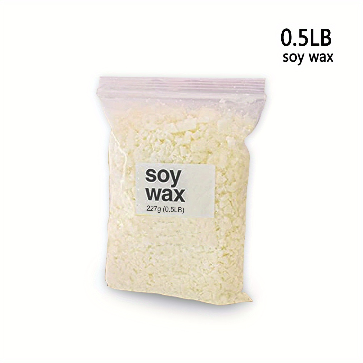 0.5 LB/1LB Pure White Soy Wax Flakes,Natural Soy Wax Bulk For