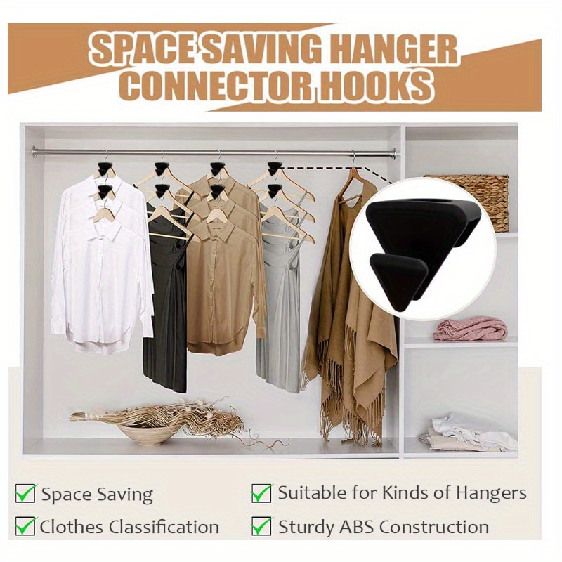 40 Pcs Clothes Hanger Connector Hooks Closet Hangers Organizer Space-saving  Clip