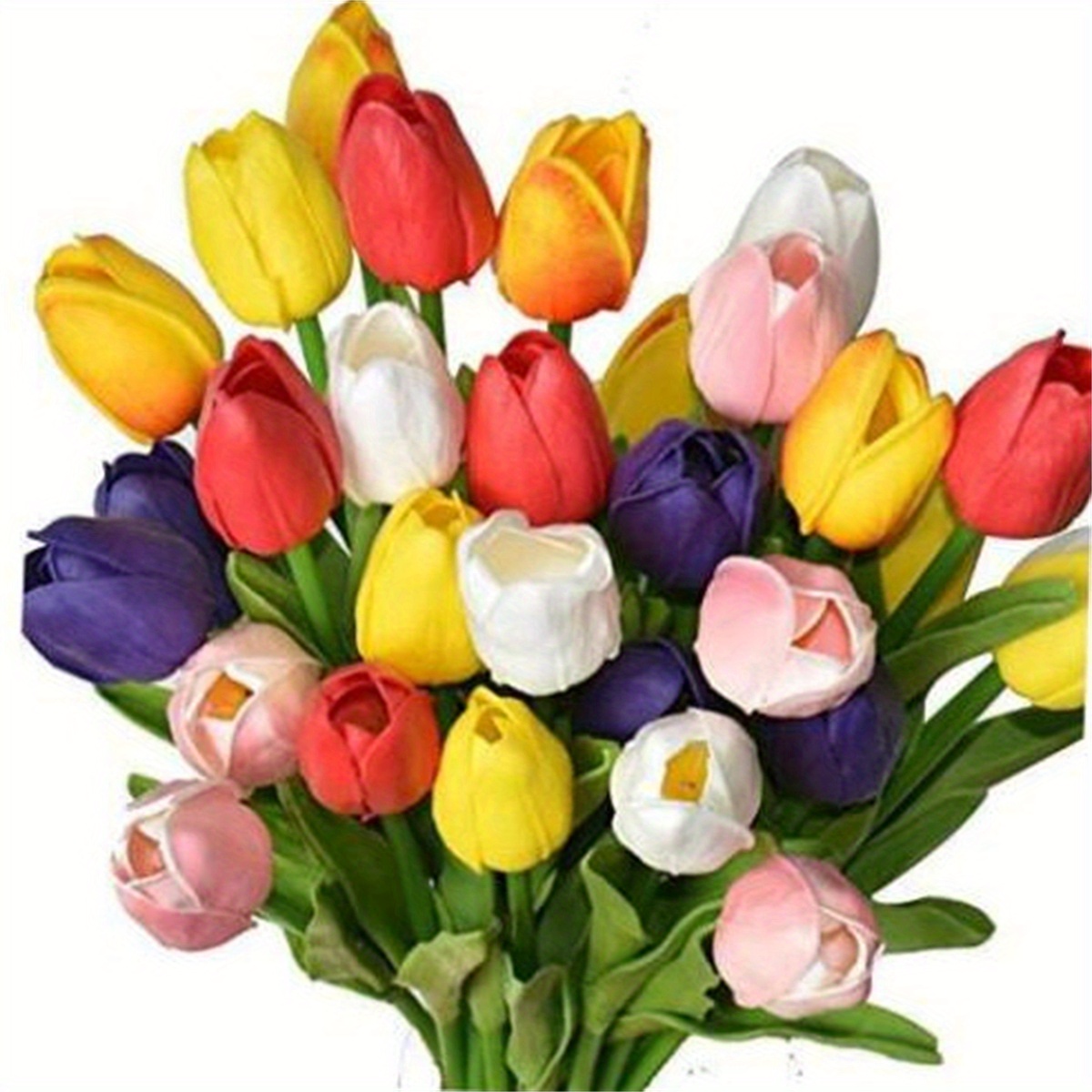  FiveSeasonStuff - Flores artificiales de tulipanes, se sientes  reales al tacto, ideales como ramo de boda, decoración del hogar, fiesta,  arreglos florales (15 tallos) : Todo lo demás