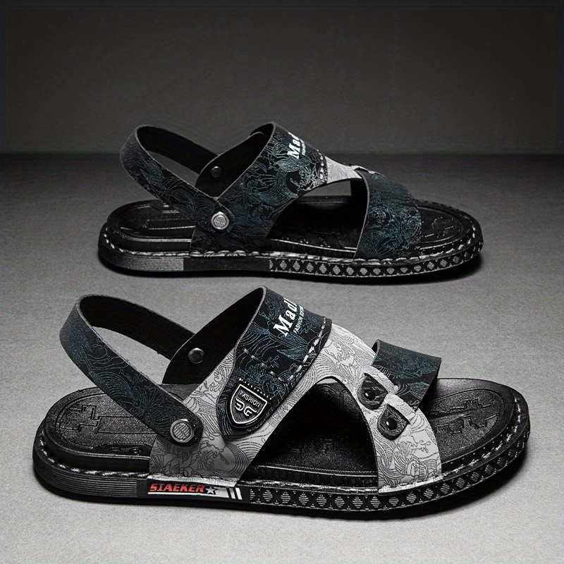 Men's Wear Resistant Non Slip Sandals Quick Drying Comfy Slides Beach Shoes