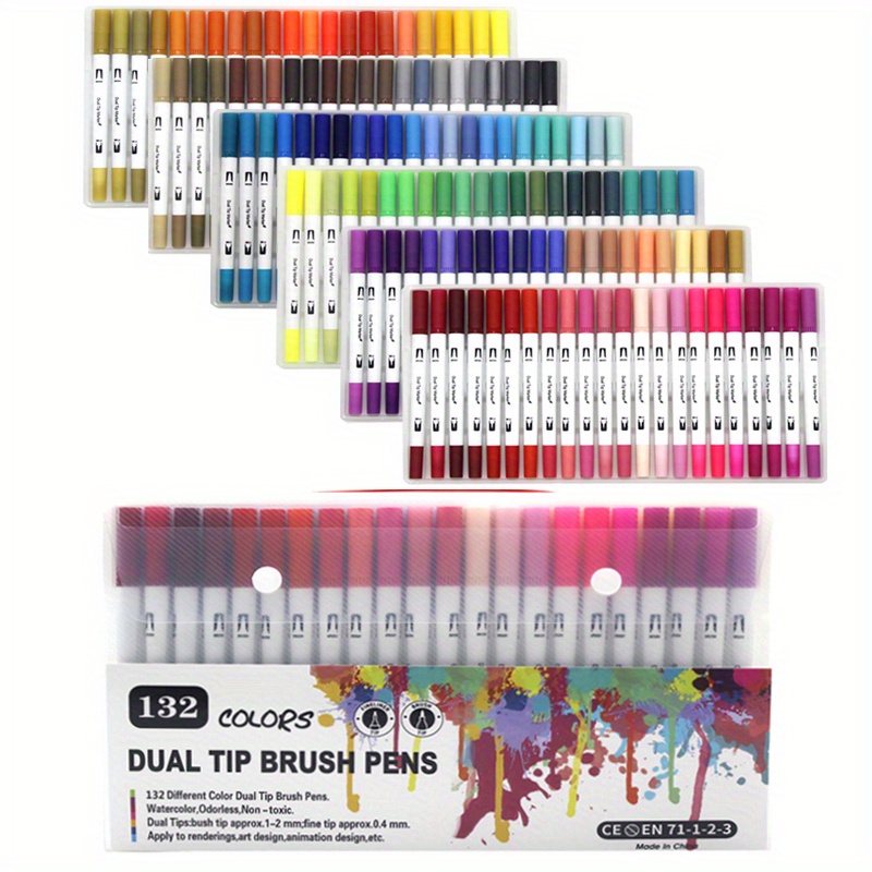 12/15/20/30pcs Colores Brush Tip Marcadores Metálicos - Temu