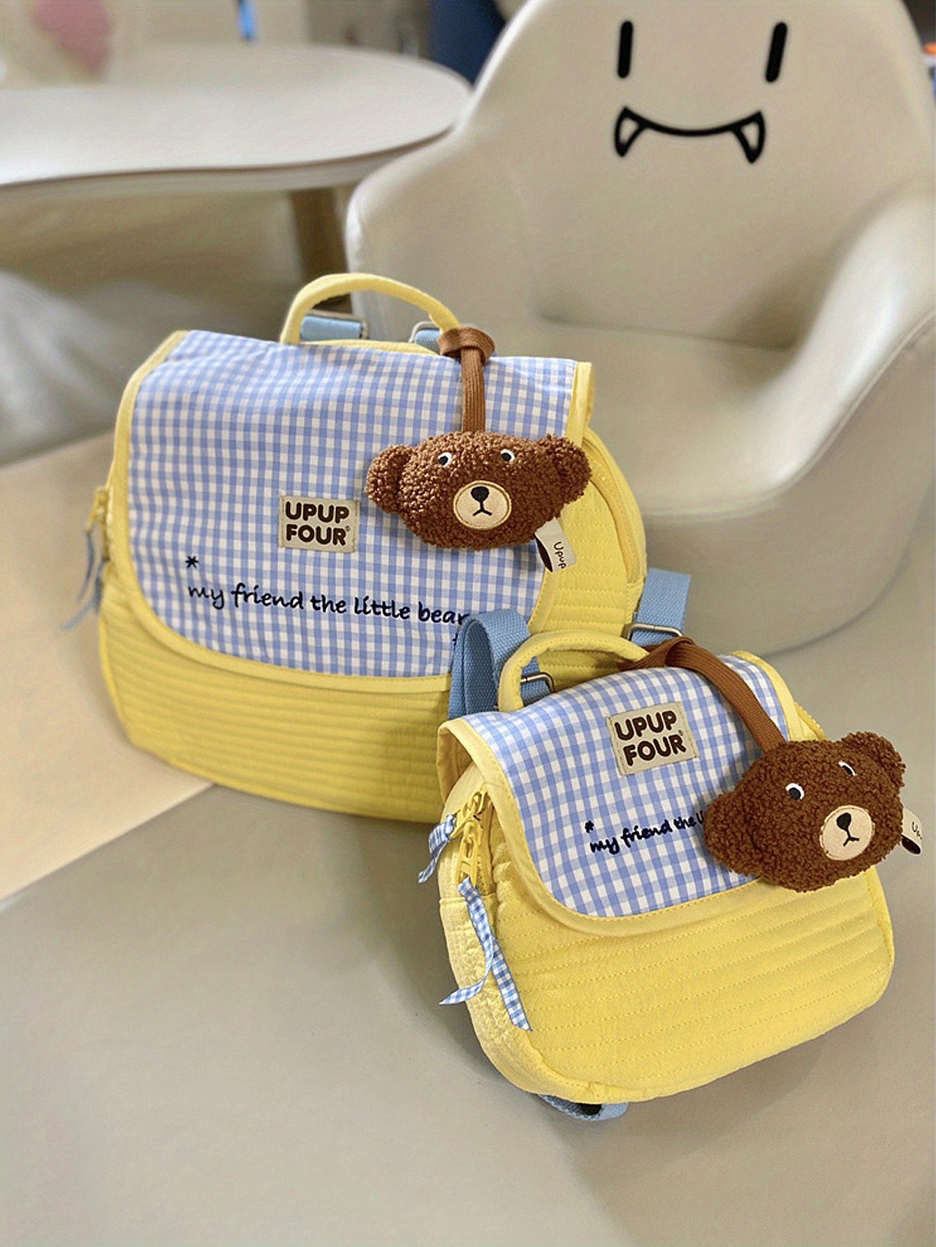 Small Cute Bear Friend Backpack & Sidebag