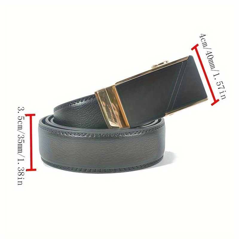 Men's Genuine Leather Belt Automatic Buckle Business Suit Waist