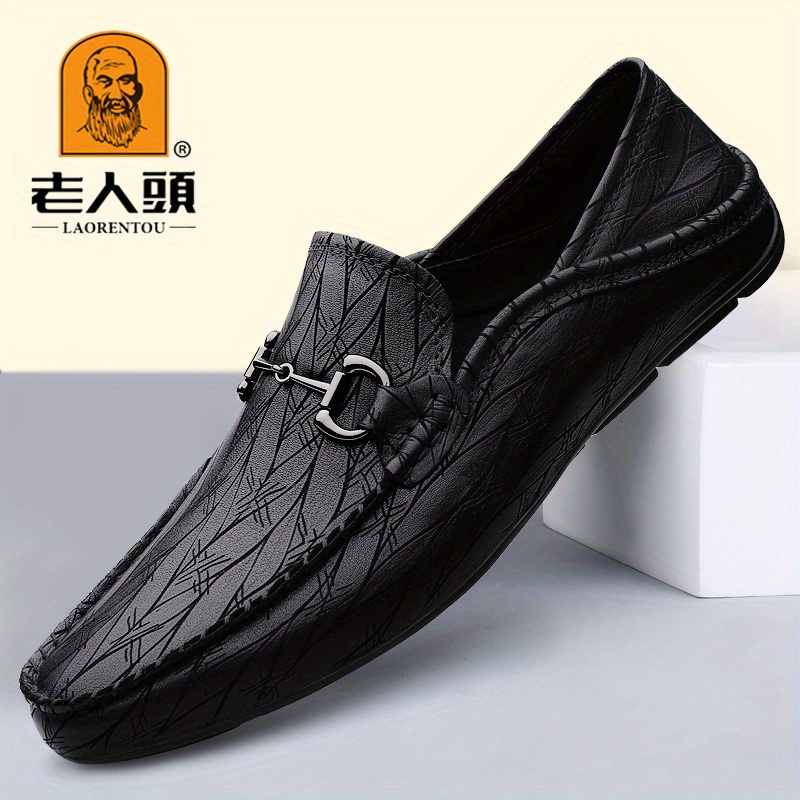 reaktion Insister Forsømme Laorentou Mens Loafers Spring Fashion British Plus Size Peas Shoes Genuine Leather  Summer Breathable And Comfortable Casual Leather Shoes | Shop The Latest  Trends | Temu Australia