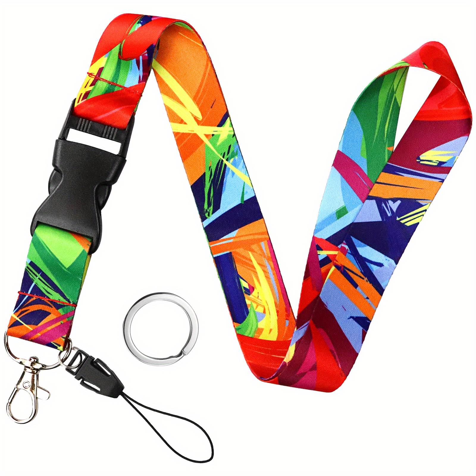 Image of 2d 1pc Neck Teacher Lanyard For Keys, Keychain, Wallet, Id Card Holder, Cute Colorful Cell Phone Strap Release , Gift For Women, Teacher, Staff