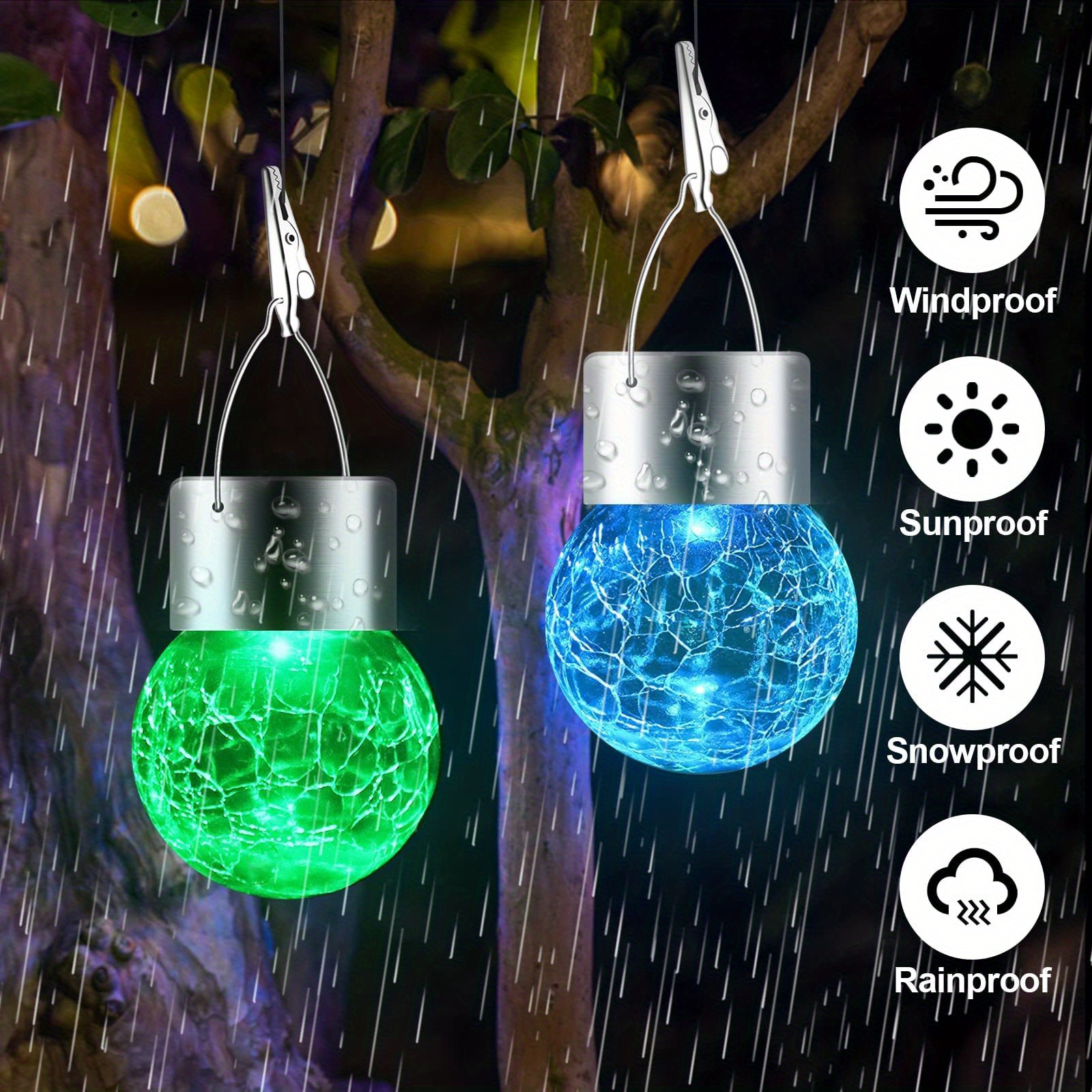brighten your garden with 12 packs of decorative hanging solar lights waterproof multicolor warmwhite options details 10