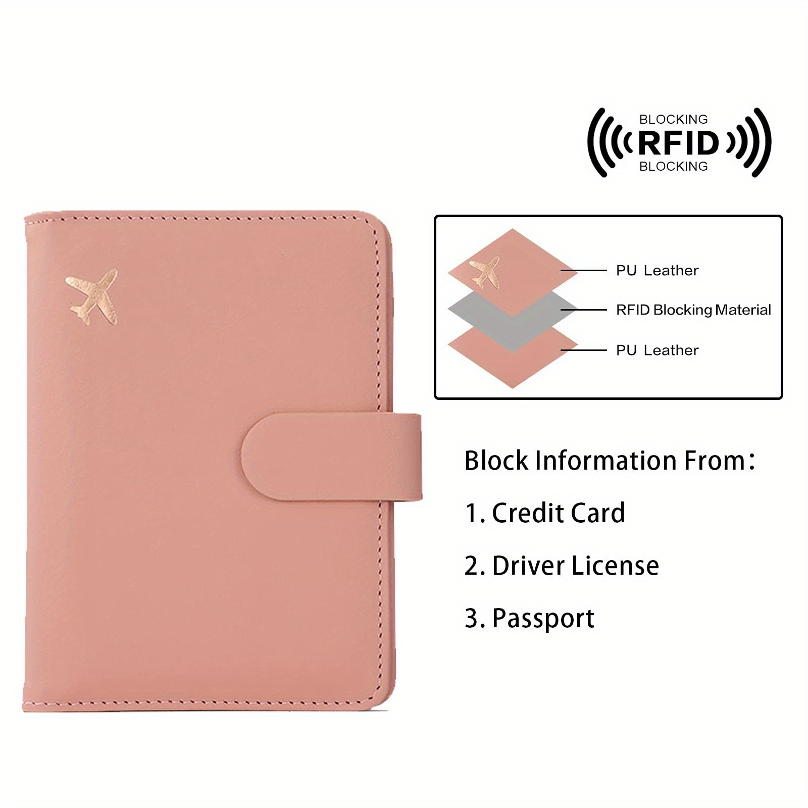 New Passport Holder Card Slots Cute Passport Cover For Women/men Couple,  Waterproof Rfid Blocking Travel Wallet - Temu