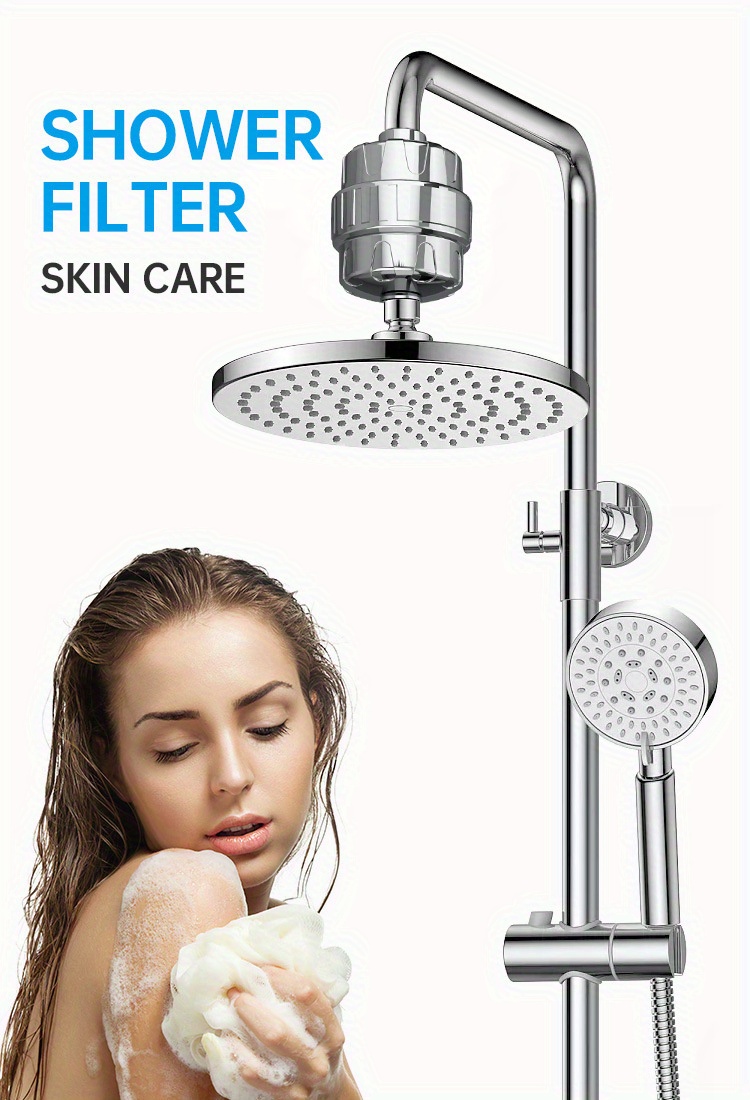 15 Stage Shower Filter Shower Head Filter Hard Water Filter Temu 