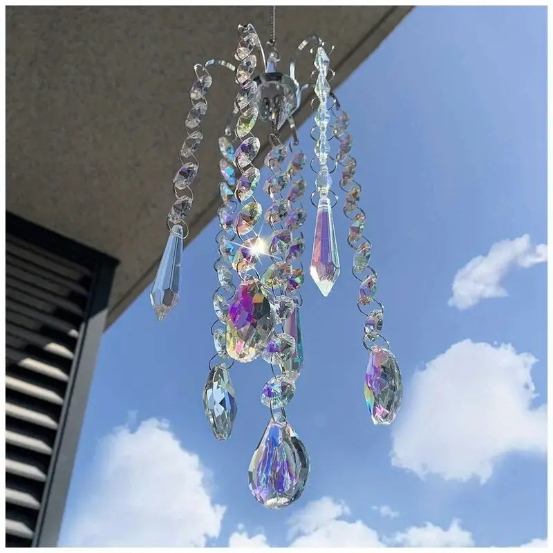 Artilady Suncatcher Crystal Wind Chimes- Large Prisms Suncatchers for  Window Hanging Crystals and Healing Stones Dream Catcher Kitchen Garden  Patio