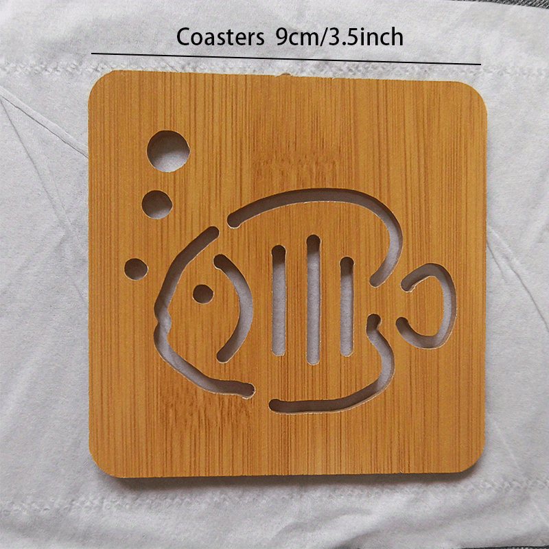 olwick Wooden Insulation Cup Mat Table Mats Drink Coasters for Tea