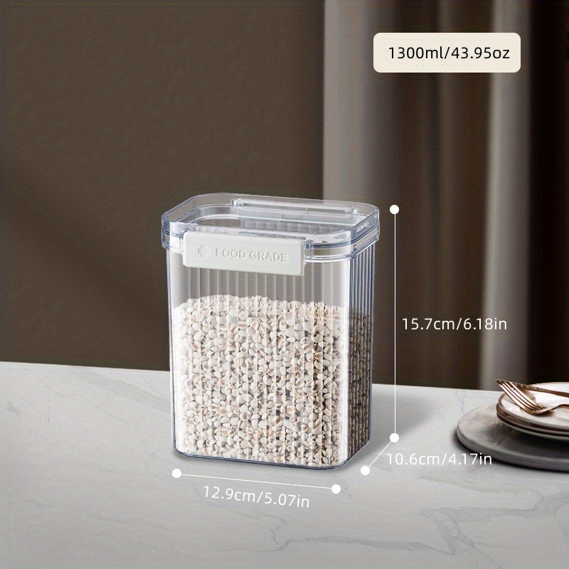 Clear Vertical Striped Food Storage Containers With Lids - Temu