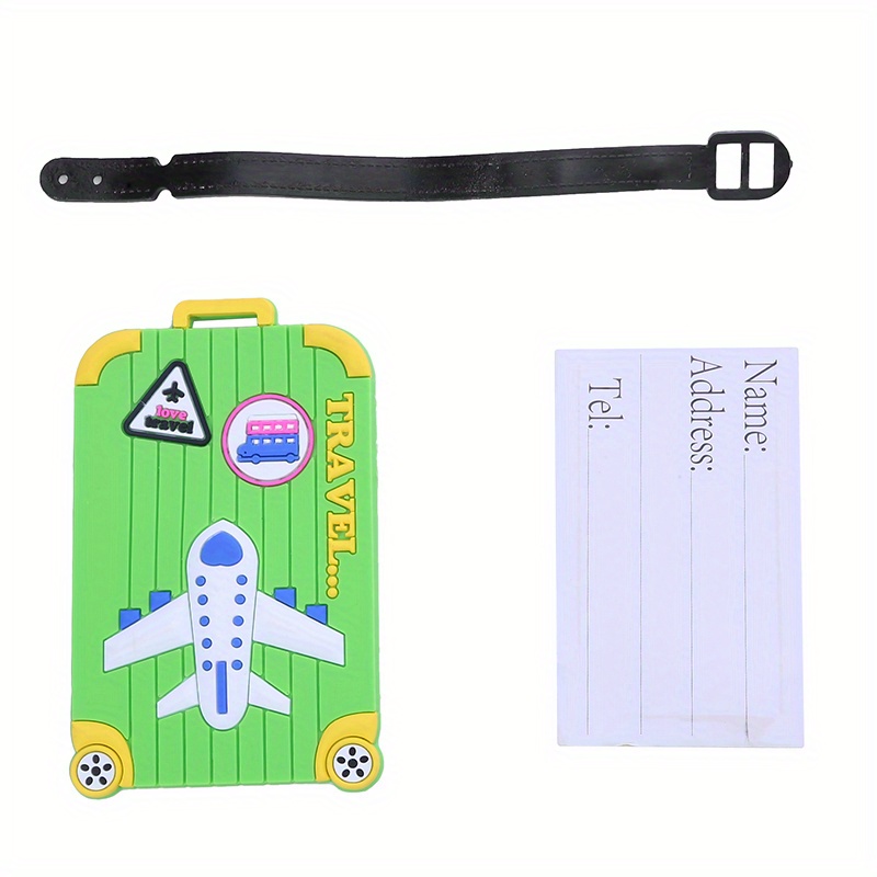 Cartoon Travel Luggage Tag, Creative Cardboard Name Tag, Suitcase