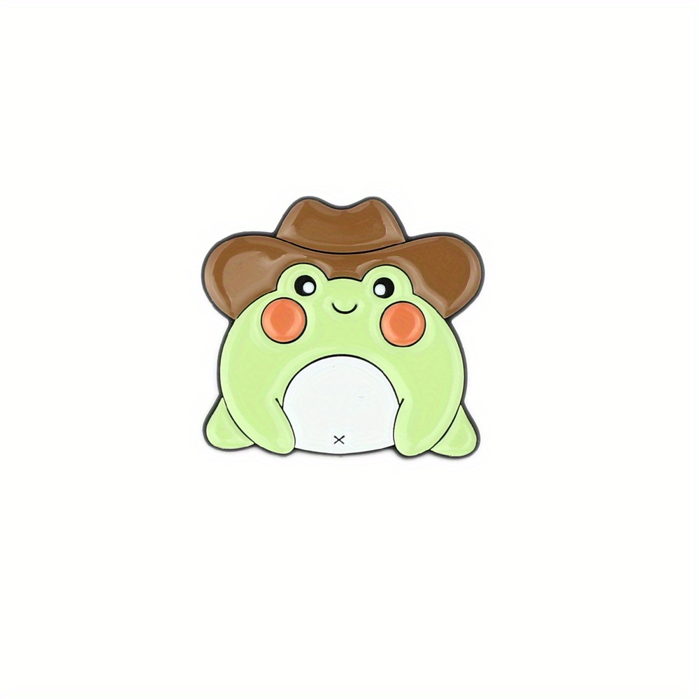 Cute Little Frog Brooch Anime Pin Creative Western Cowboy - Temu