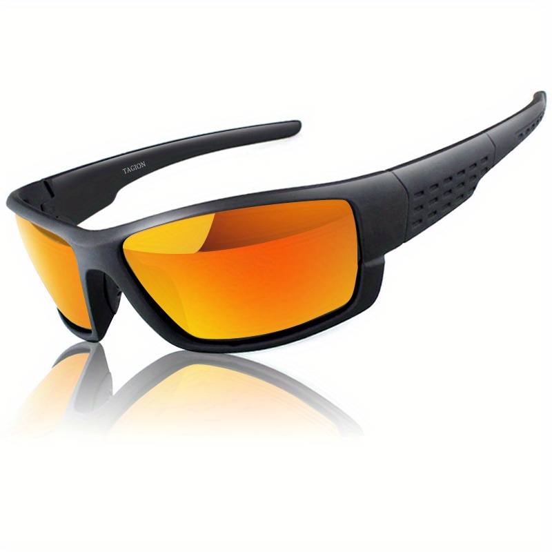 Running Polarized Sunglasses Super Lightweight For Men Fishing Cycling  Runnin Black Frame Red Edge Orange Slices