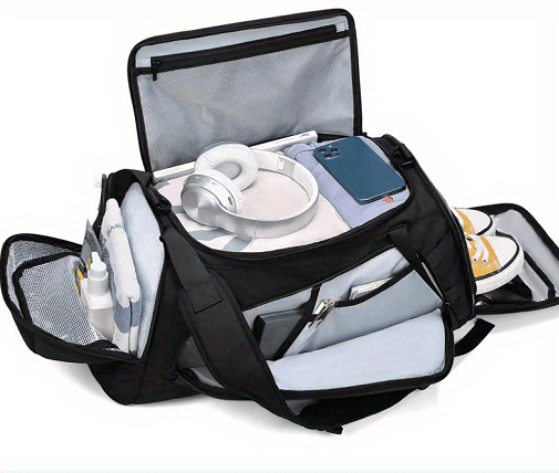 big capability gym bag shoulder bag bag for travelling business trip handheld bag dry and wet depart pocket details 1