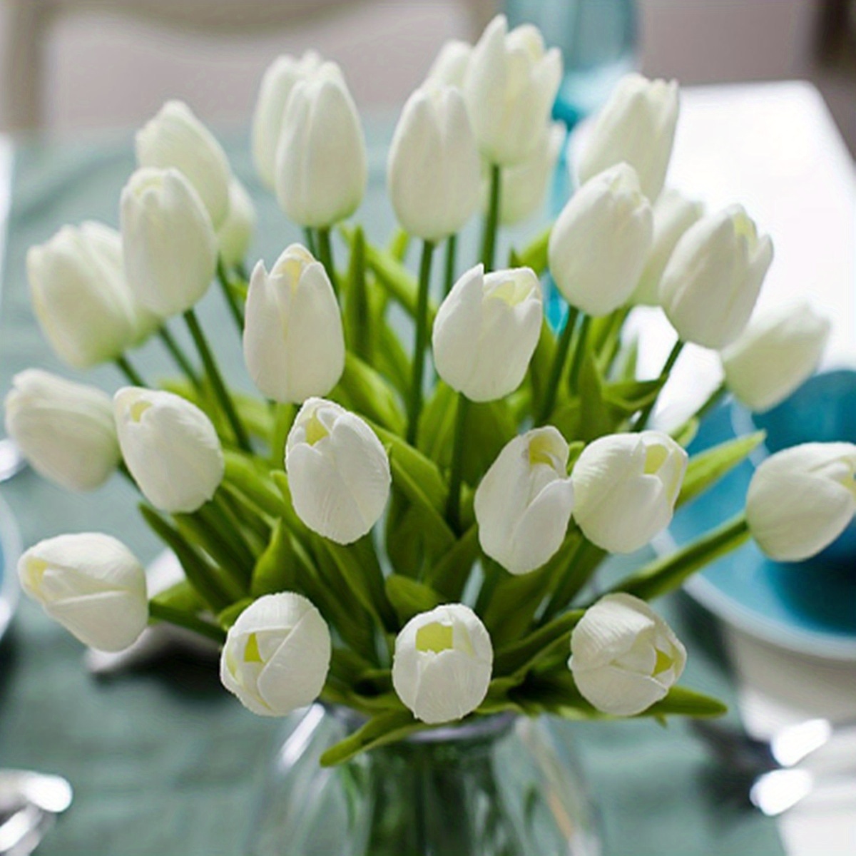  FiveSeasonStuff - Flores artificiales de tulipanes, se sientes  reales al tacto, ideales como ramo de boda, decoración del hogar, fiesta,  arreglos florales (15 tallos) : Todo lo demás