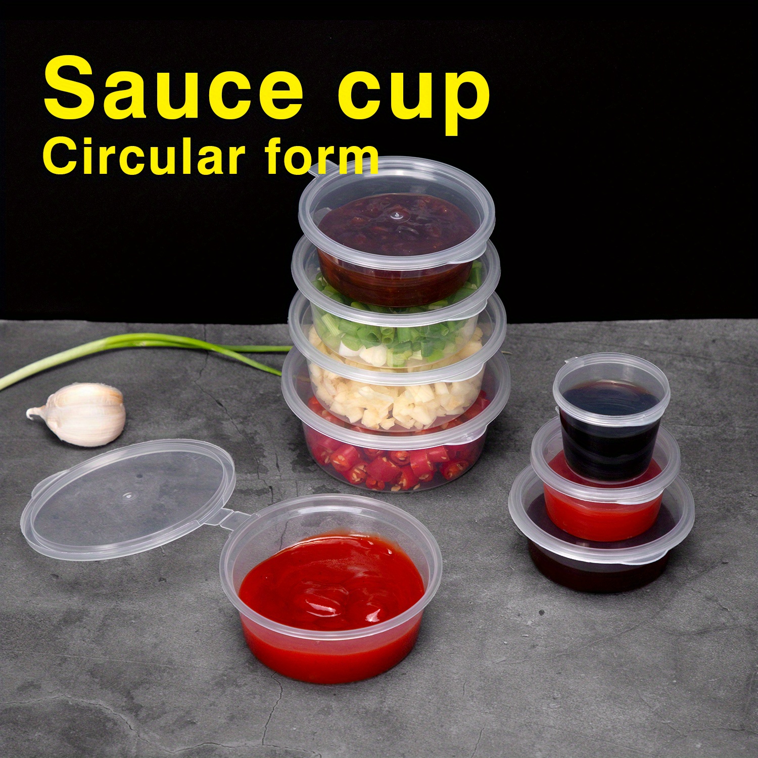 10pcs Disposable Sauce Cups, Condiment Box