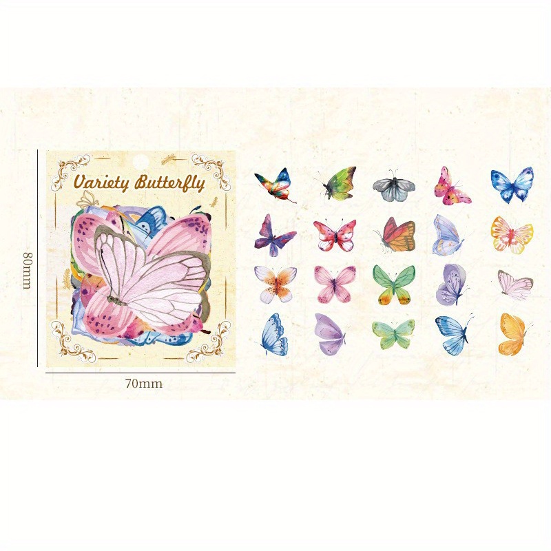 Variety Butterfly Series Handbook Stickers Niedliche - Temu Austria