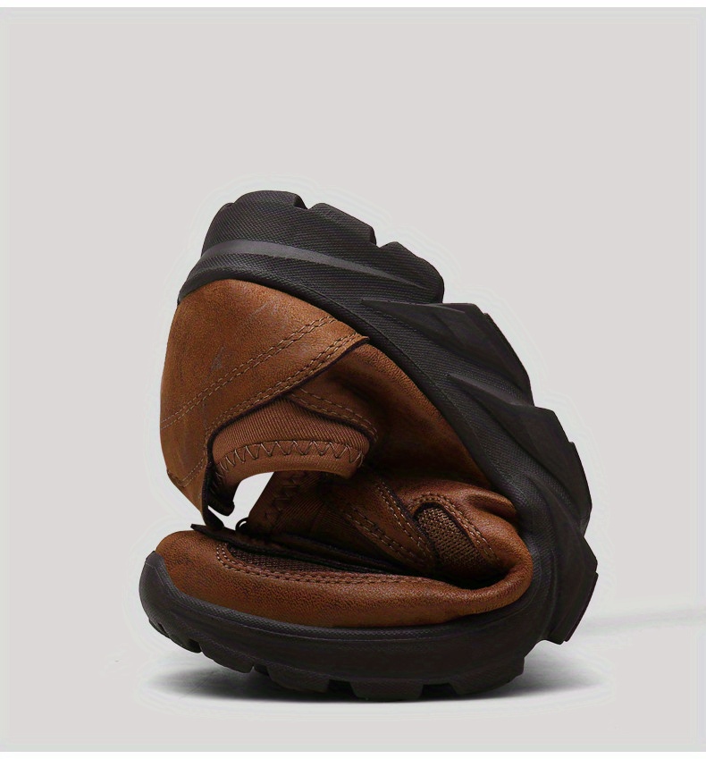 mens vintage loafers wear resistant non slip comfy casual shoes slip on walking shoes details 7