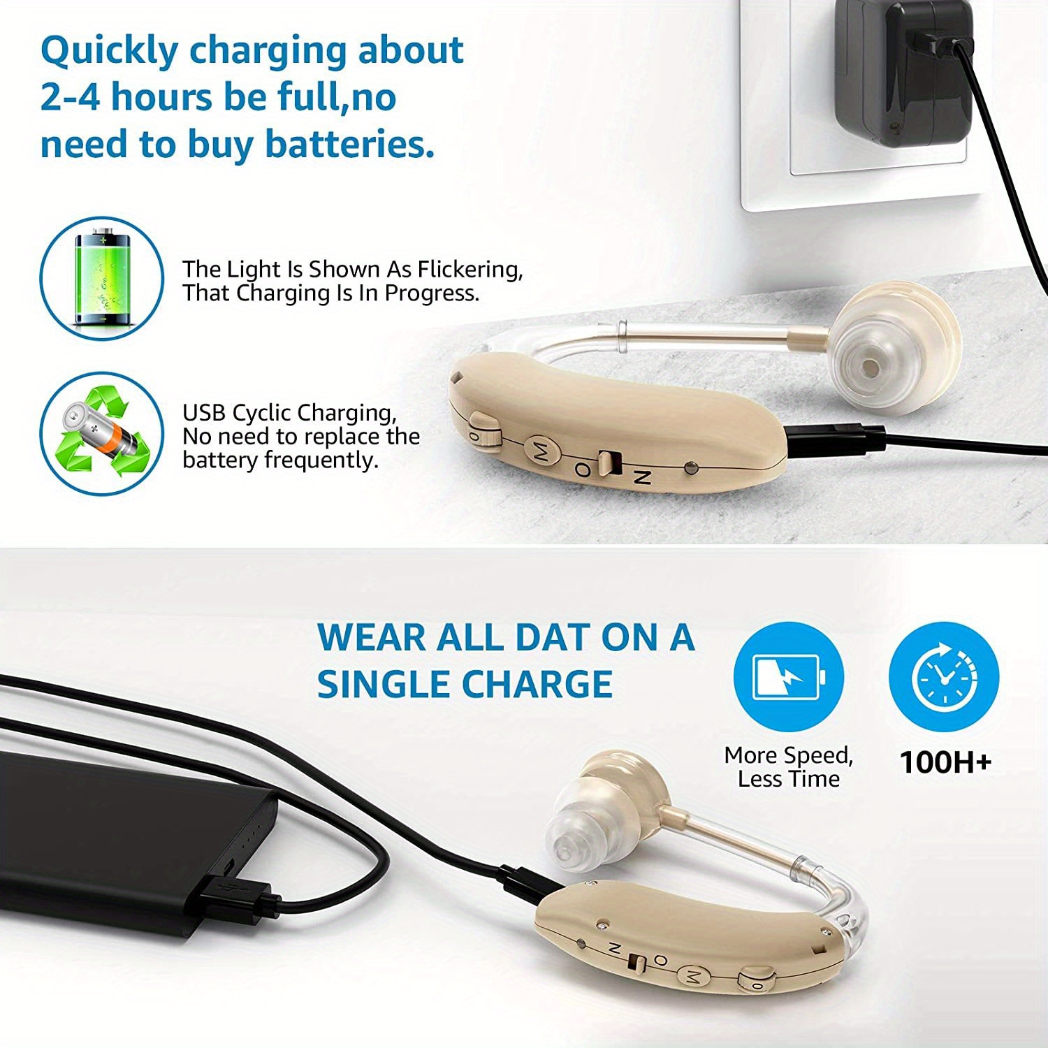 Elderly Hearing Aid Usb Rechargeable Model Digital Hearing Temu