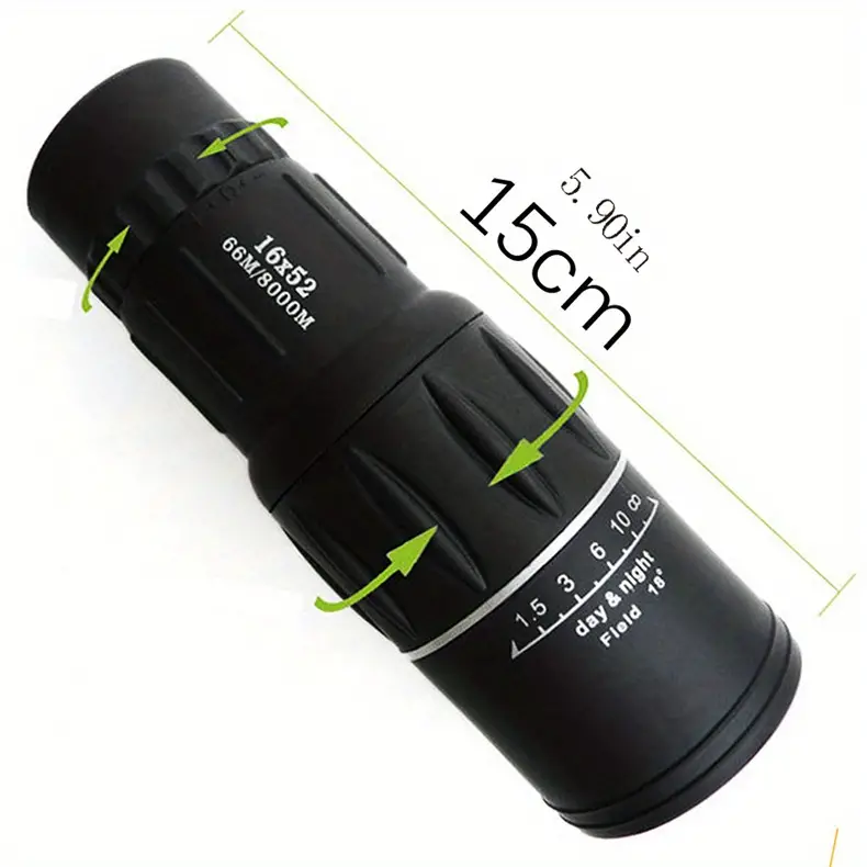 16x52 hd monocular telescope high power prism compact monoculars for adults kids hd monocular scope for bird watching hunting hiking concert travelling details 3