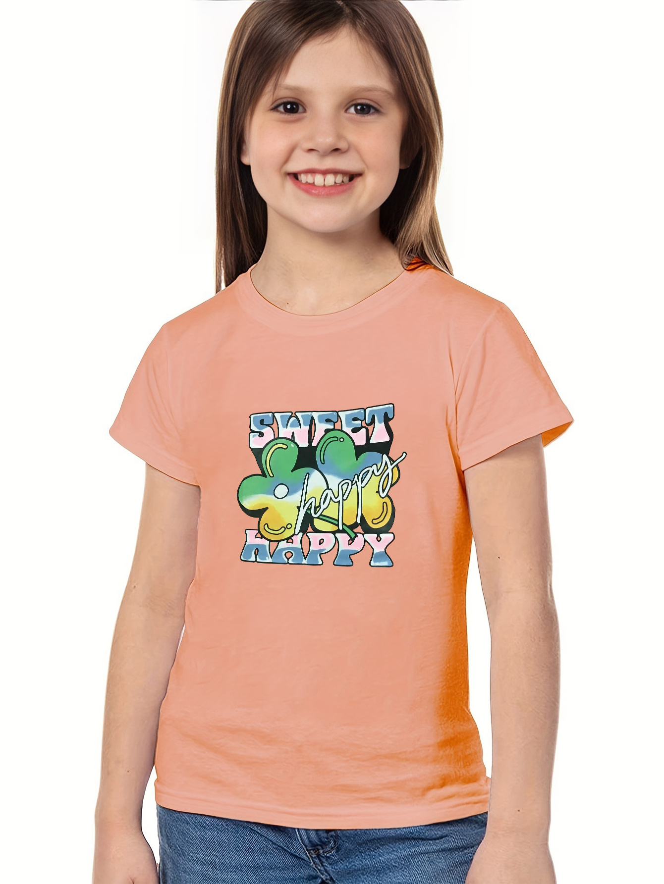 Camisas De Manga Larga Para Niñas, De Verano, Cuello Redondo, Lindas, Camisas Para Niños, Blusas Casuales De Primavera, Ropa Suave De 3 A 14 Años, E02-negro, 7-8 Años