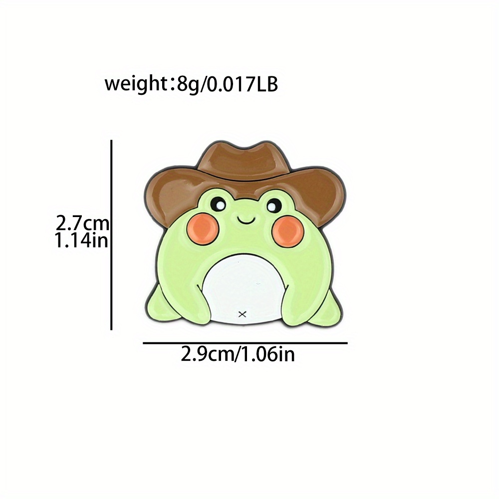 Cute Little Frog Brooch Anime Pin Creative Western Cowboy - Temu